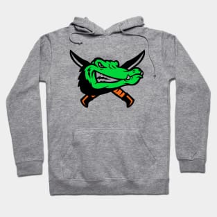 Alligator Face Swords Logo Hoodie